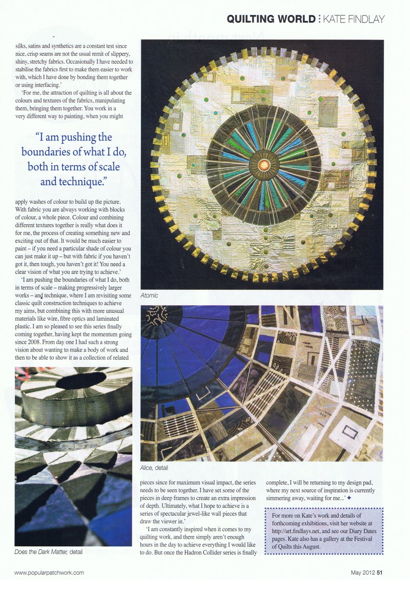 Popular Patchwork magazine May 2012