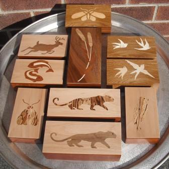 Having found I could produce reasonable looking marquetry I made these boxes as presents for various relatives and friends.