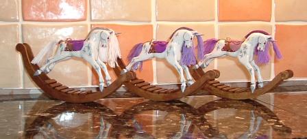 Having run out of stirrups the next few dolls house sized ones I made became unicorns.