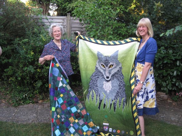 Jill and Kate with Wolf cub blanket
